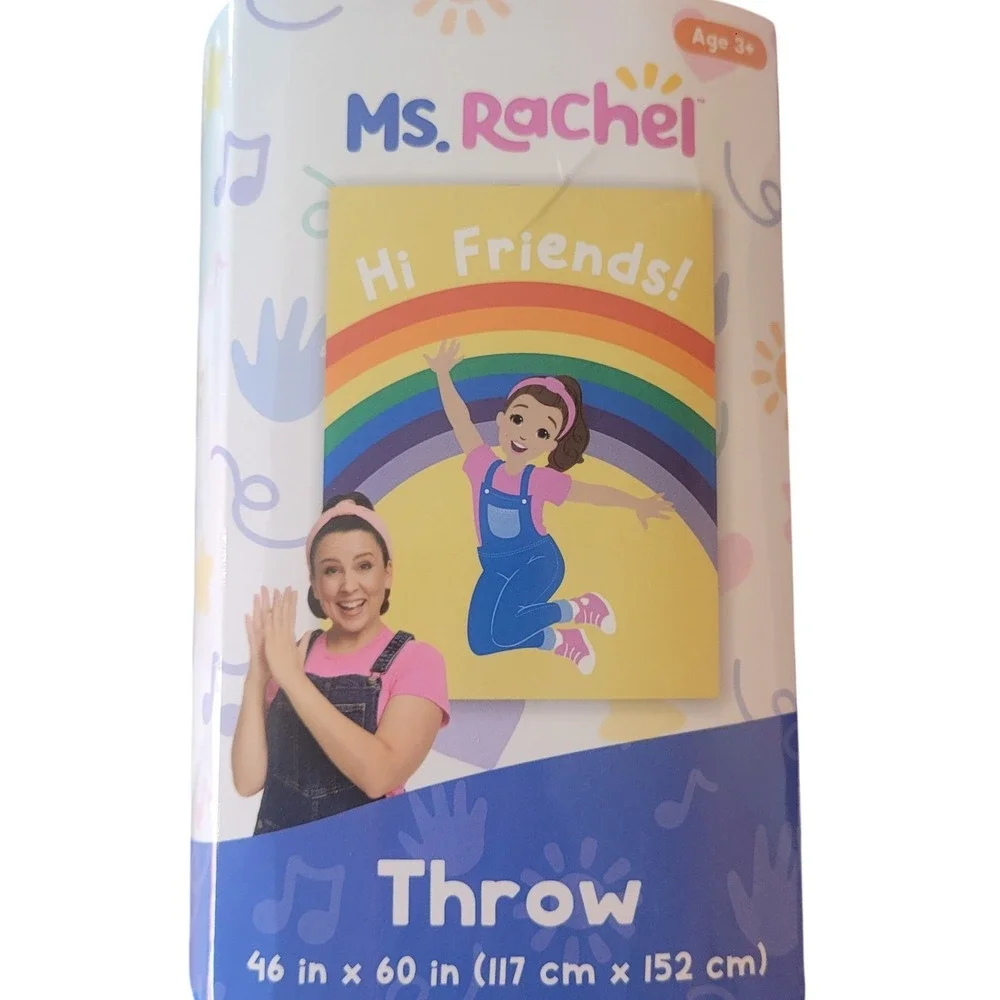 Ms Rachel Hi Friends‎ Throw Blanket 46 x 60 Rainbow Character Kids Child Youtube